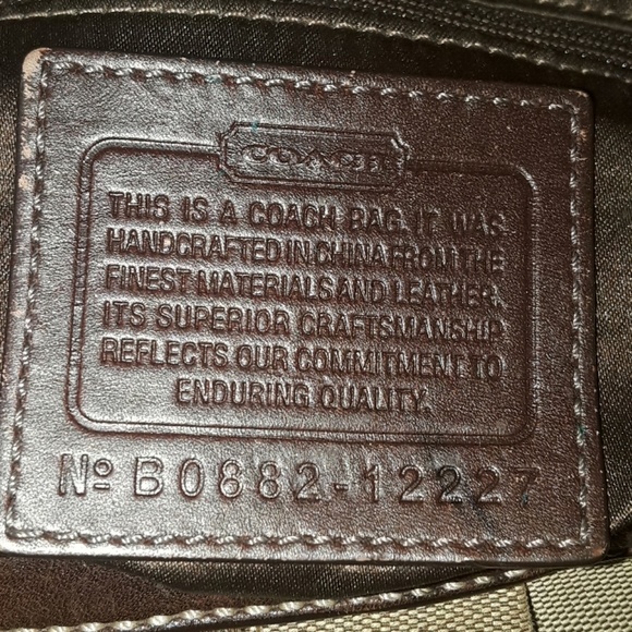 Coach Beige and Dark Brown Signature Shoulder Bag - Picture 3 of 4